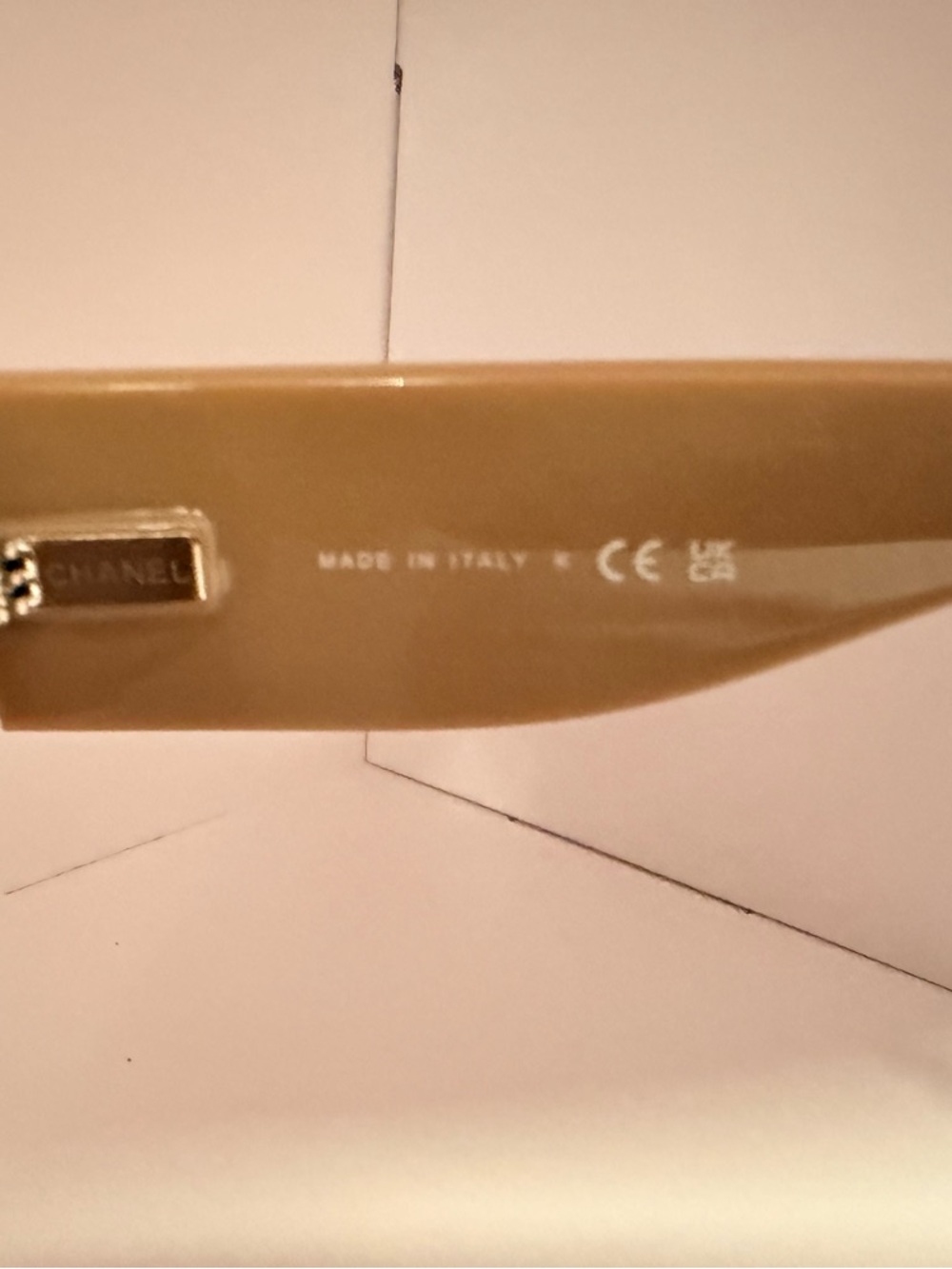 CHANEL Two-Tone Cat Eye Sunglasses in Black and Beige - Picture 2 of 10